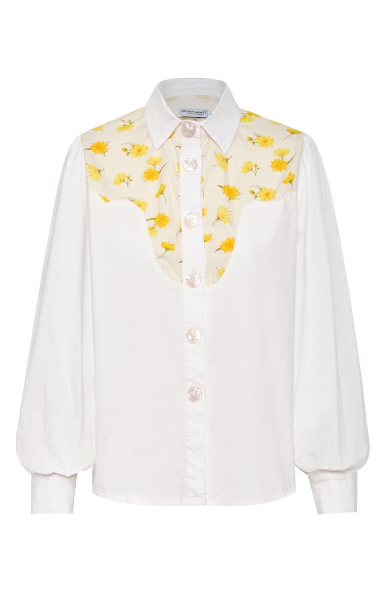 The Lulo Project Alamo Floral Panel Shirt, Alternate, color, Mini Daisy