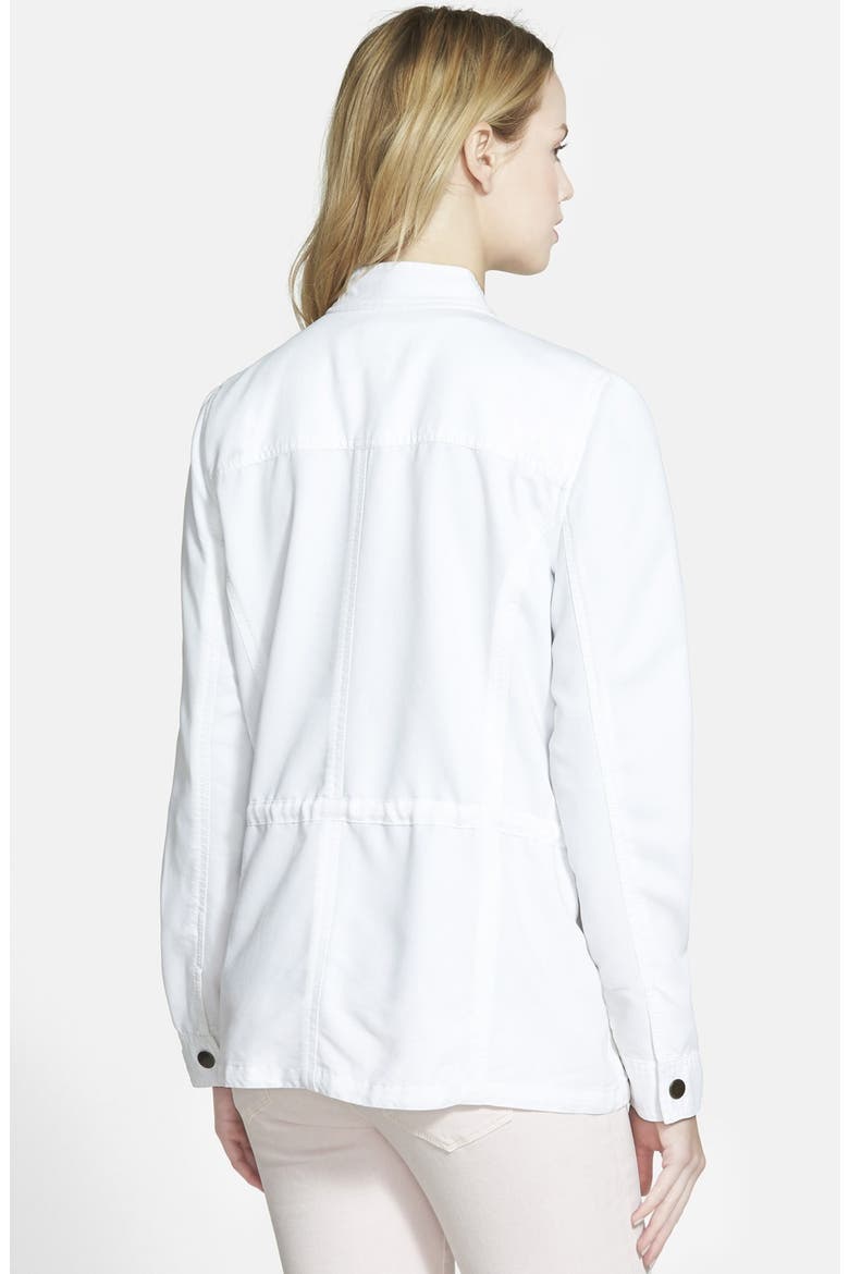 Drapey Military Jacket, Alternate, color, WASHED WHITE