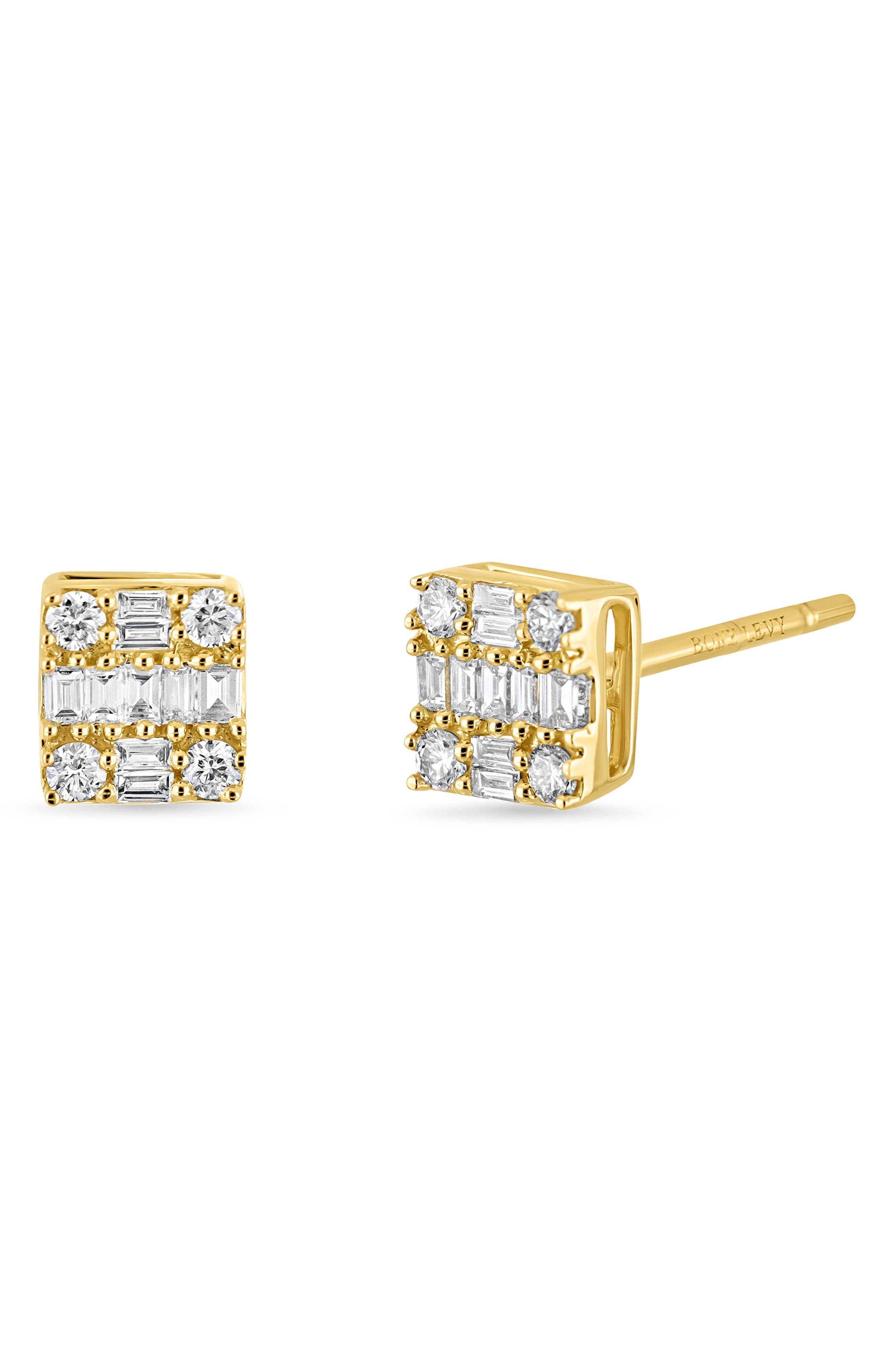 Icon 18k Gold Diamond Stud Earrings