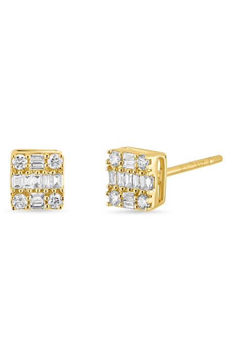 Icon 18k Gold Diamond Stud Earrings