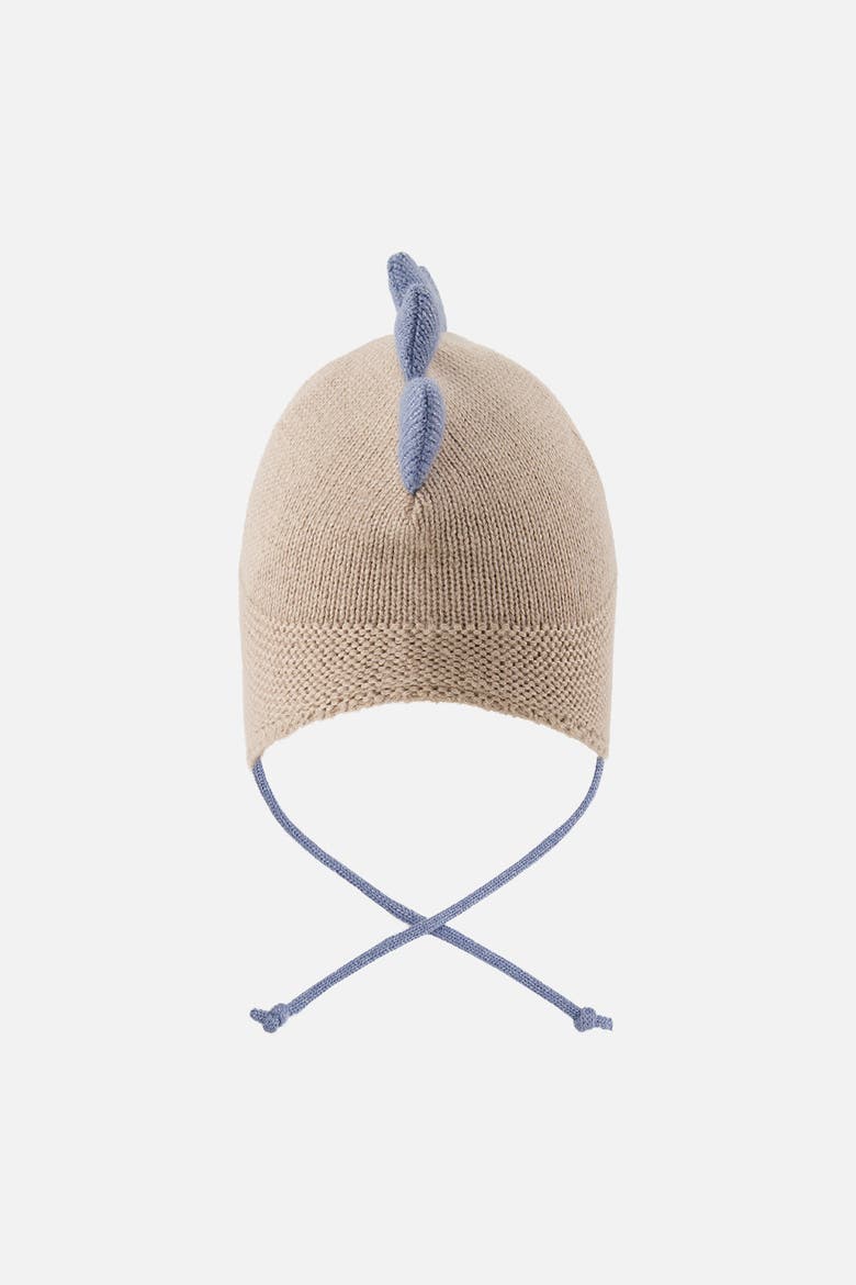Dino Spiked Ear Flap Peruvian Knit Hat, Alternate, color, Light Taupe