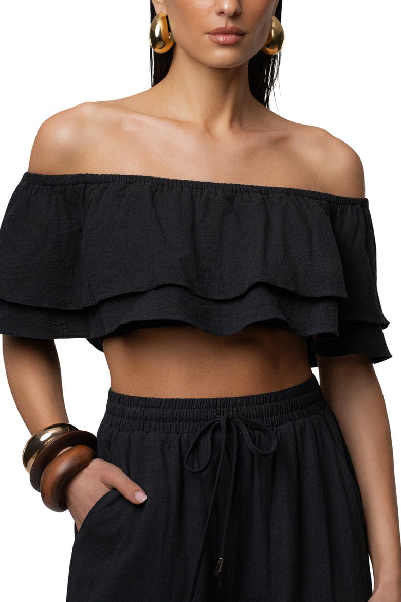 Marina Two-Piece Pant Set, Alternate, color, Black