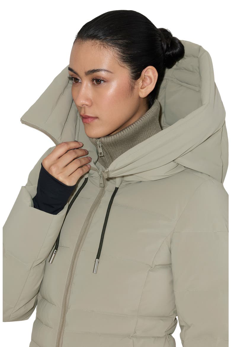 June Water Repellent 700 Fill Power Down Quilted Jacket with Bib Inset, Alternate, color, SAGEBRUSH