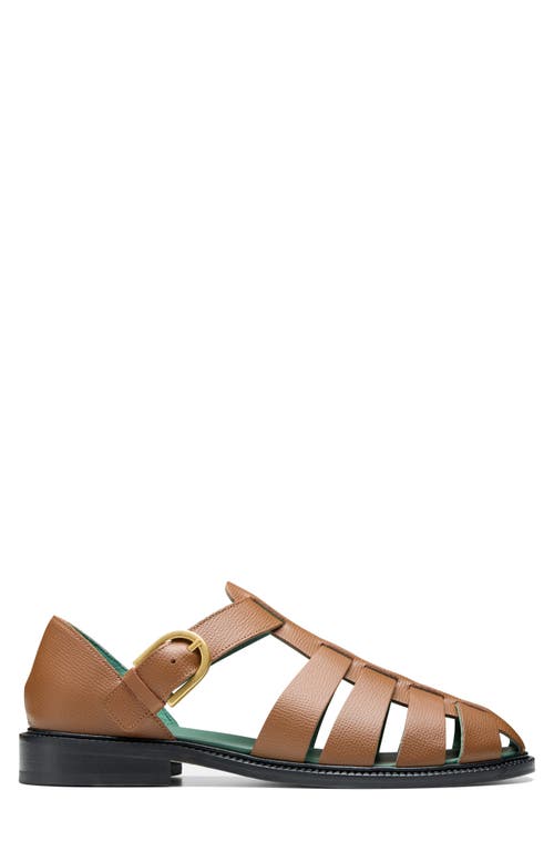 Vinny's Fisherman Sandals Cognac Grain Leather