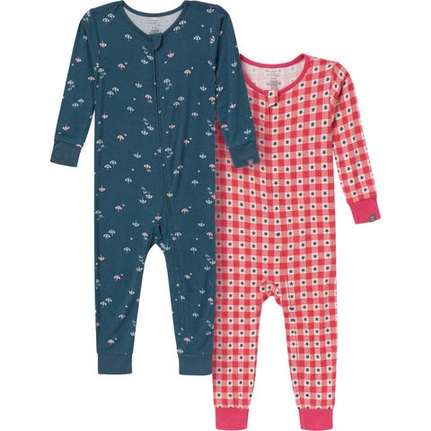 2-Pack Unisex Tight Fitting Footless Pajamas