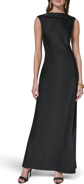 Donna Karan New York Ruffle Satin Gown
