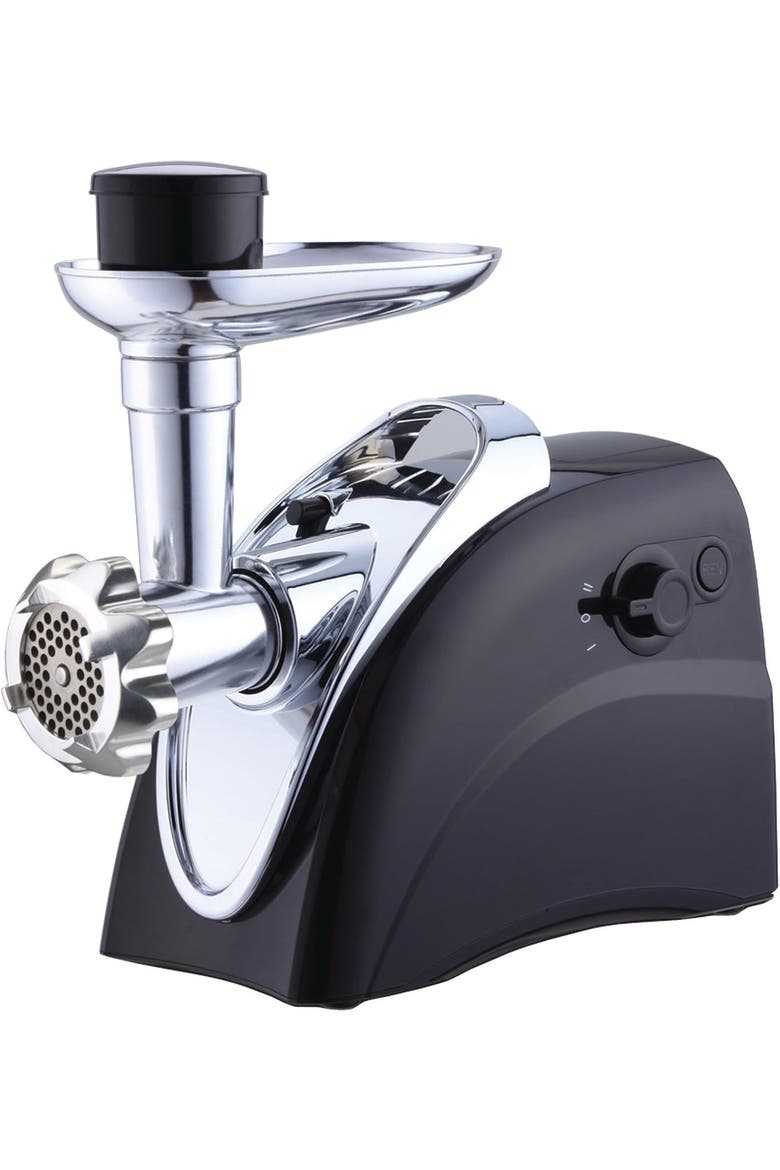 Electric Meat Grinder, Main, color, BLACK AND STAINLESS STEEL