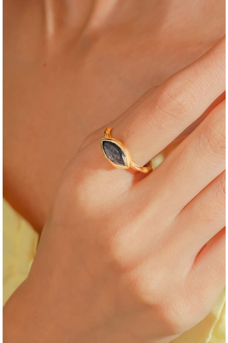 Marquis Stone Ring, Alternate, color, BLACK