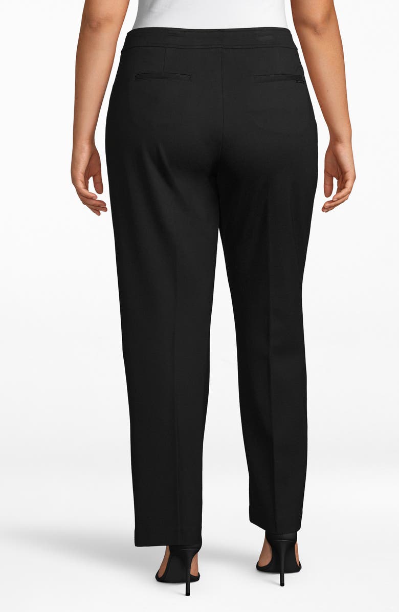 Anne Klein Compression Flare Leg Ponte Pants, Alternate, color, Black