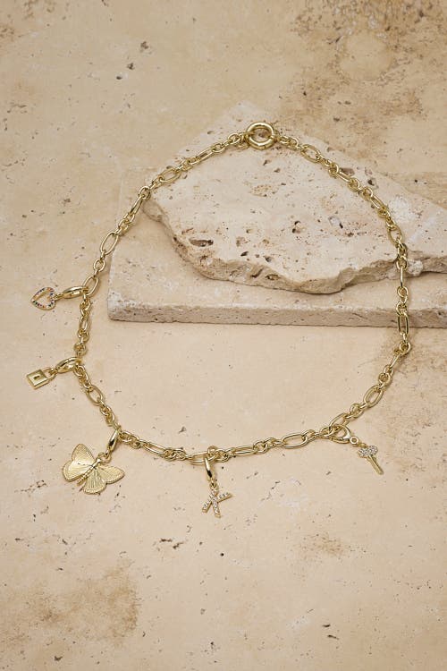 Untamed Petals Key Charm In Gold