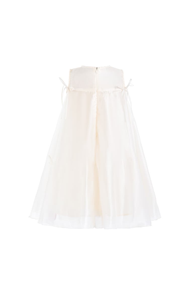 Kaia Ribbon Bow Dress, Alternate, color, White