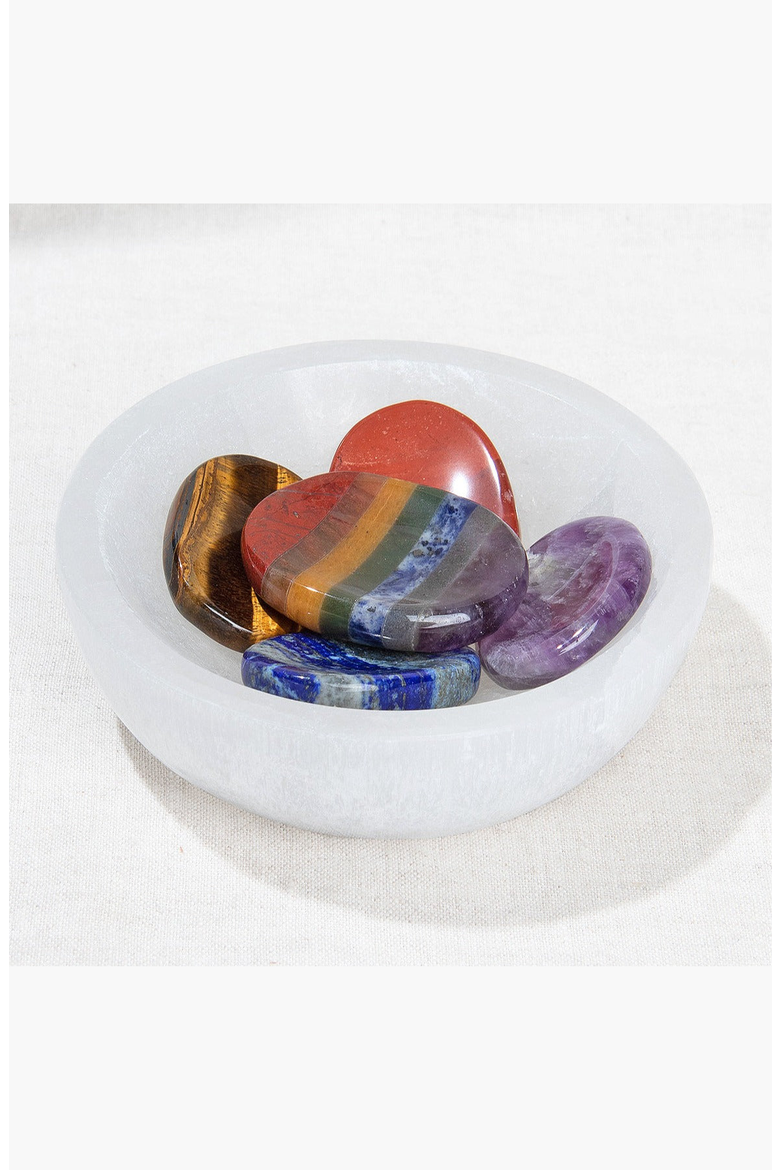 Selenite Crystal Recharging Bowl, Alternate, color, White