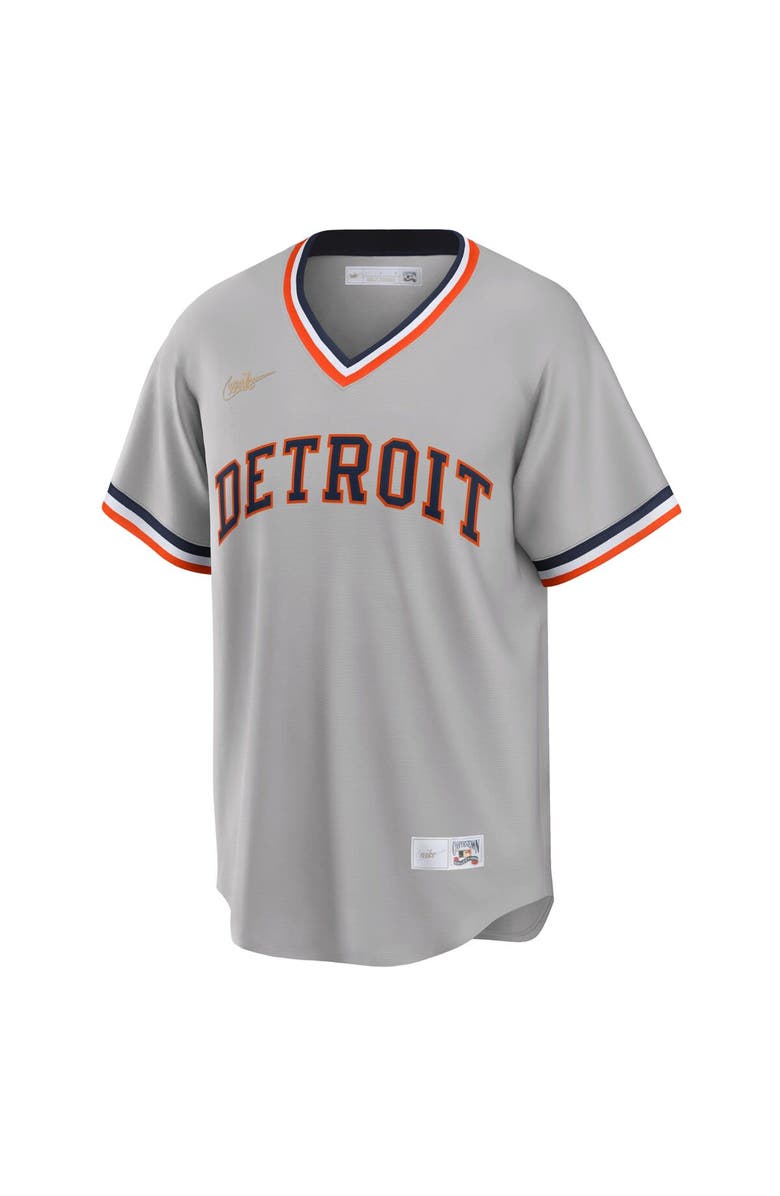 Nike Men's Nike Gray Detroit Tigers Road Cooperstown Collection Team Jersey, Alternate, color, 
