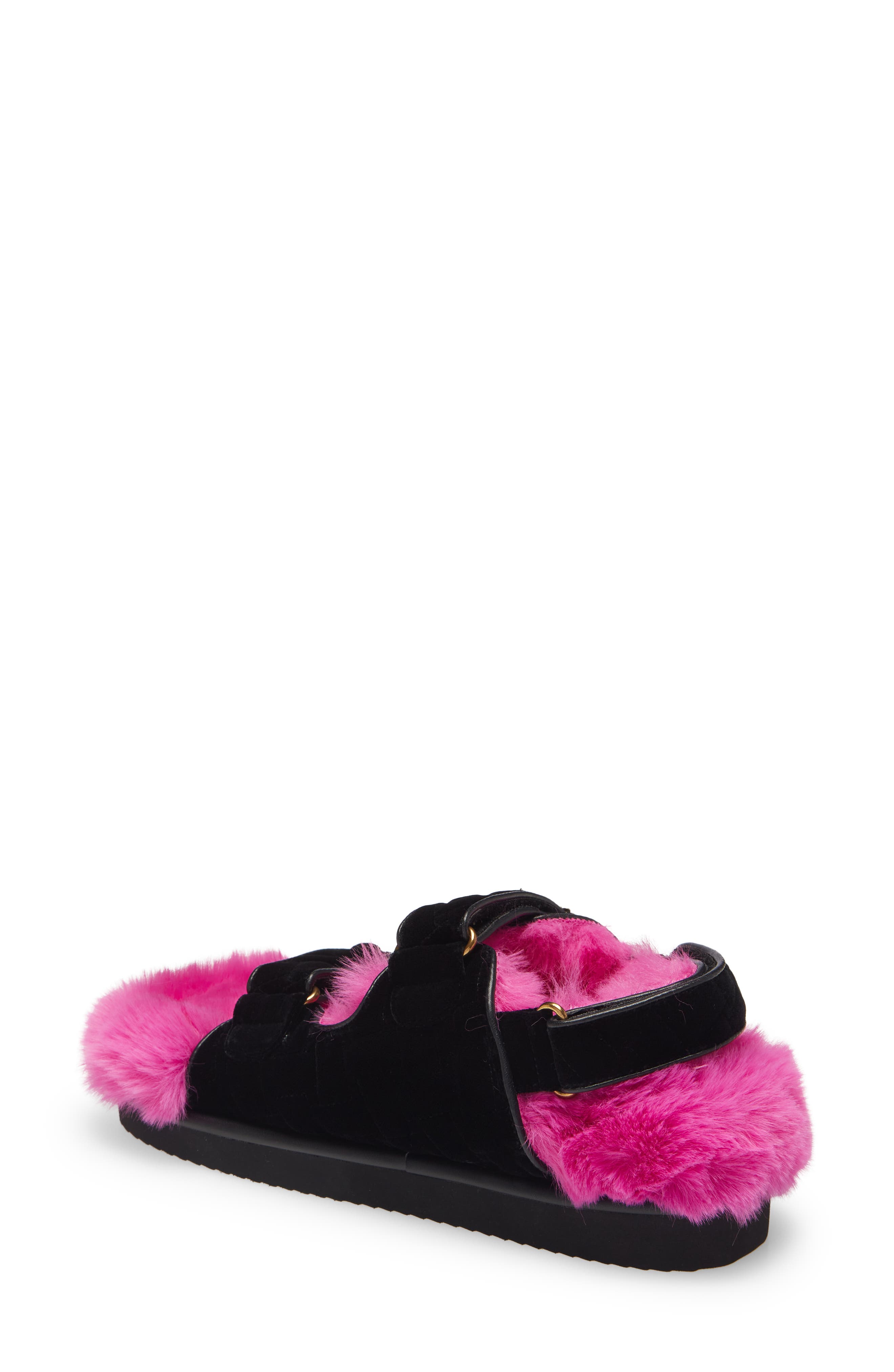 Kurt Geiger London Orson Faux Fur Slide Sandal, Alternate, color, 