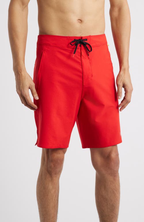 Florence Standard Issue Water Repellent Board Shorts In Racing Red