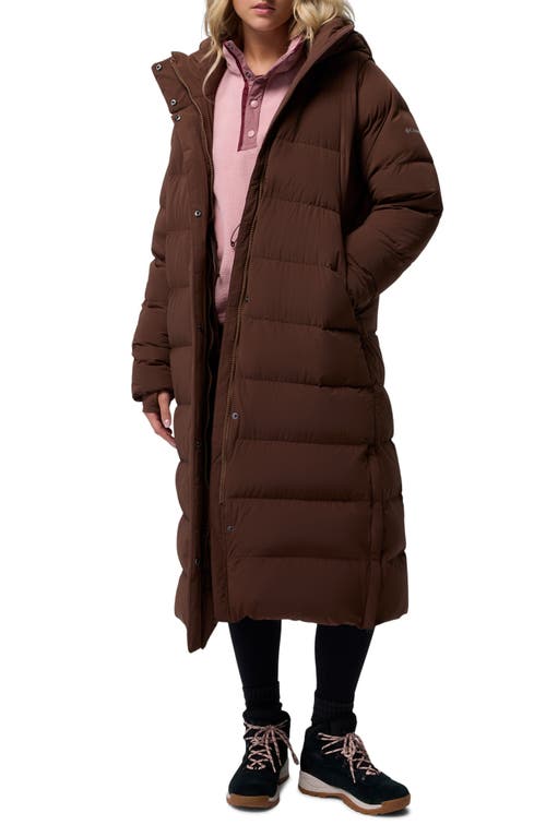 Columbia Amaze Water Repellent 650 Fill Power Down Puffer Coat In Burgundy