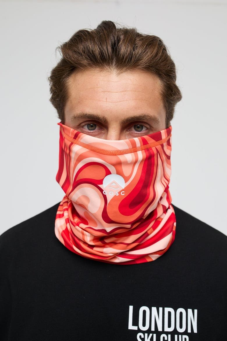 Neckwarmer - Shagadelic Baby!, Alternate, color, Red and pink swirls