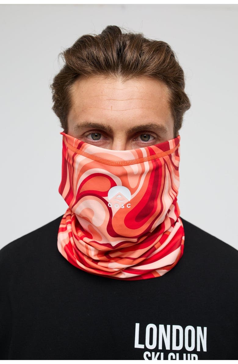 OOSC Neckwarmer - Shagadelic Baby!, Alternate, color, Red And Pink Swirls