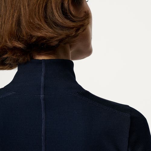 Hikerkind Ribbed Merino Turtleneck 02 In Blue