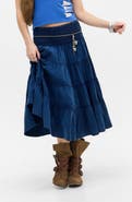 BDG Urban Outfitters Bea Cotton Tiered Skirt
