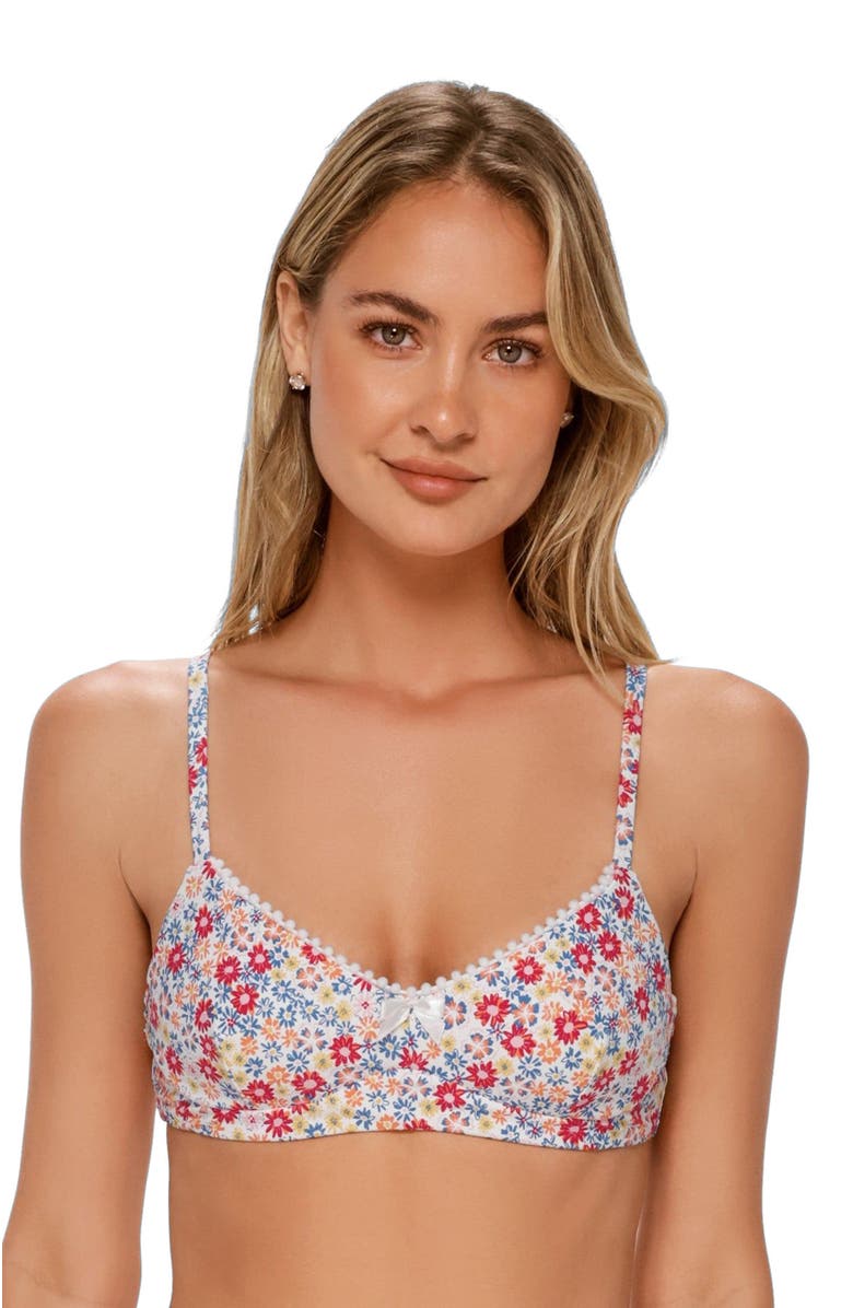 Swim Systems Pom Pom Annalee Underwire Bikini Swimsuit Top, Alternate, color, Prairie Petals