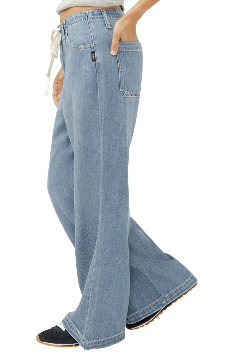 Beach Wide Leg Drawstring Jeans, Alternate, color, VENTURA