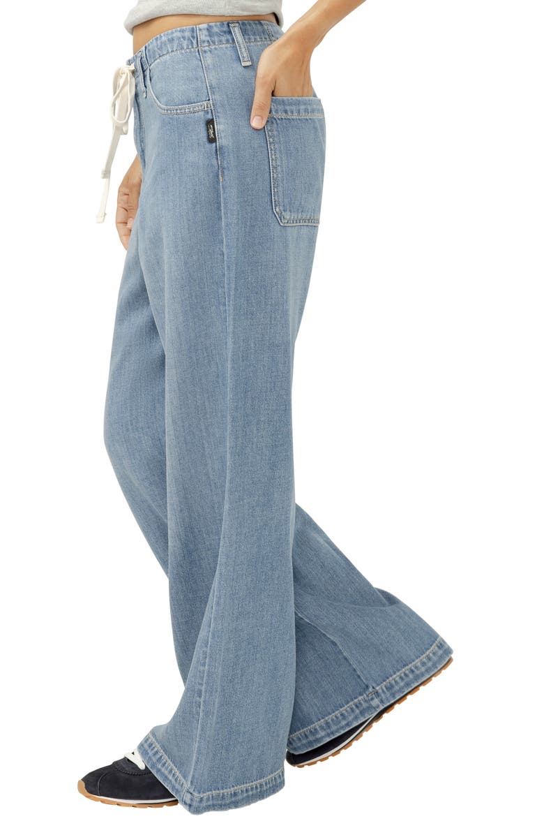 Silver Jeans Co. Beach Wide Leg Drawstring Jeans, Alternate, color, Ventura