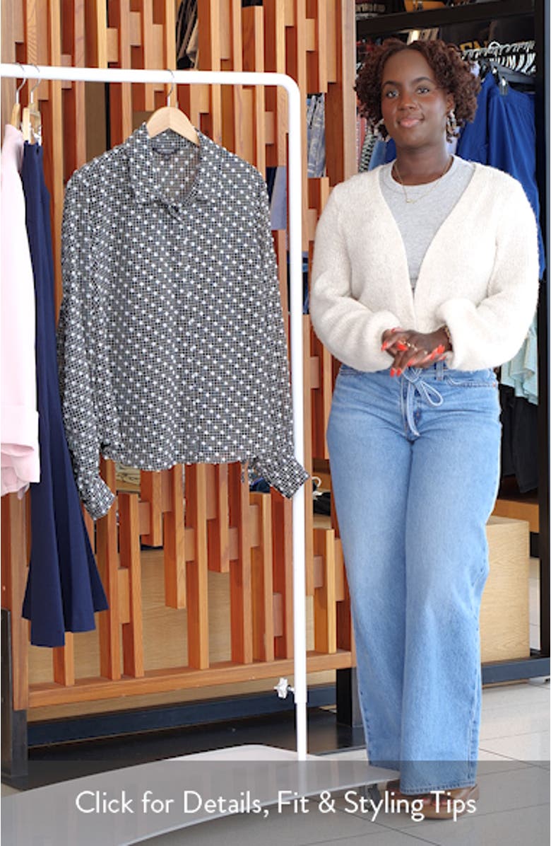 Plaid Dobby Swiss Dot Top, sales video thumbnail