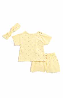 Jessica Simpson Floral T-Shirt, Shorts, & Headband Set