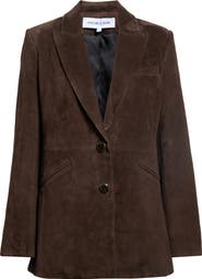 Veronica Beard Maci Suede Dickey Jacket
