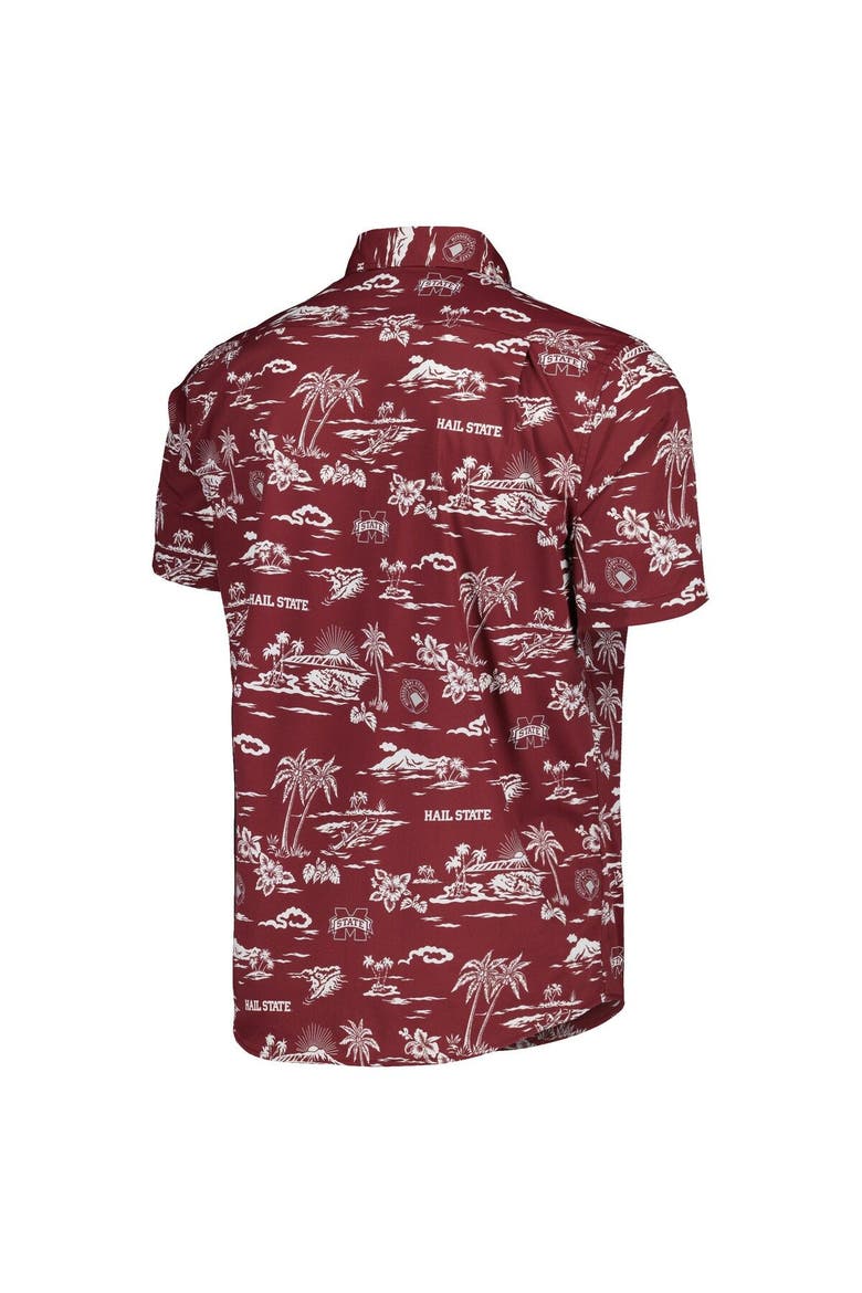 Men's Reyn Spooner Maroon Mississippi State Bulldogs Performance Button-Down Shirt, Alternate, color, Maroon