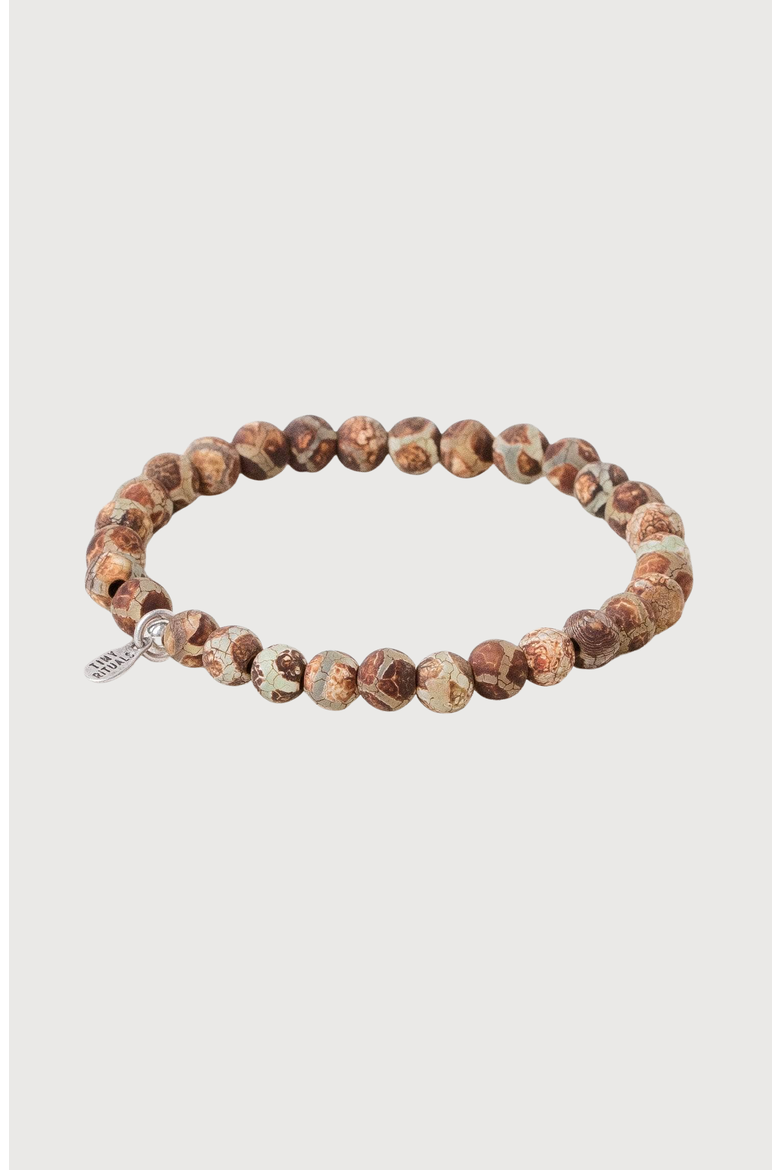 Tibetan Honeycomb Agate Energy Bracelet, Alternate, color, Honeycomb Brown