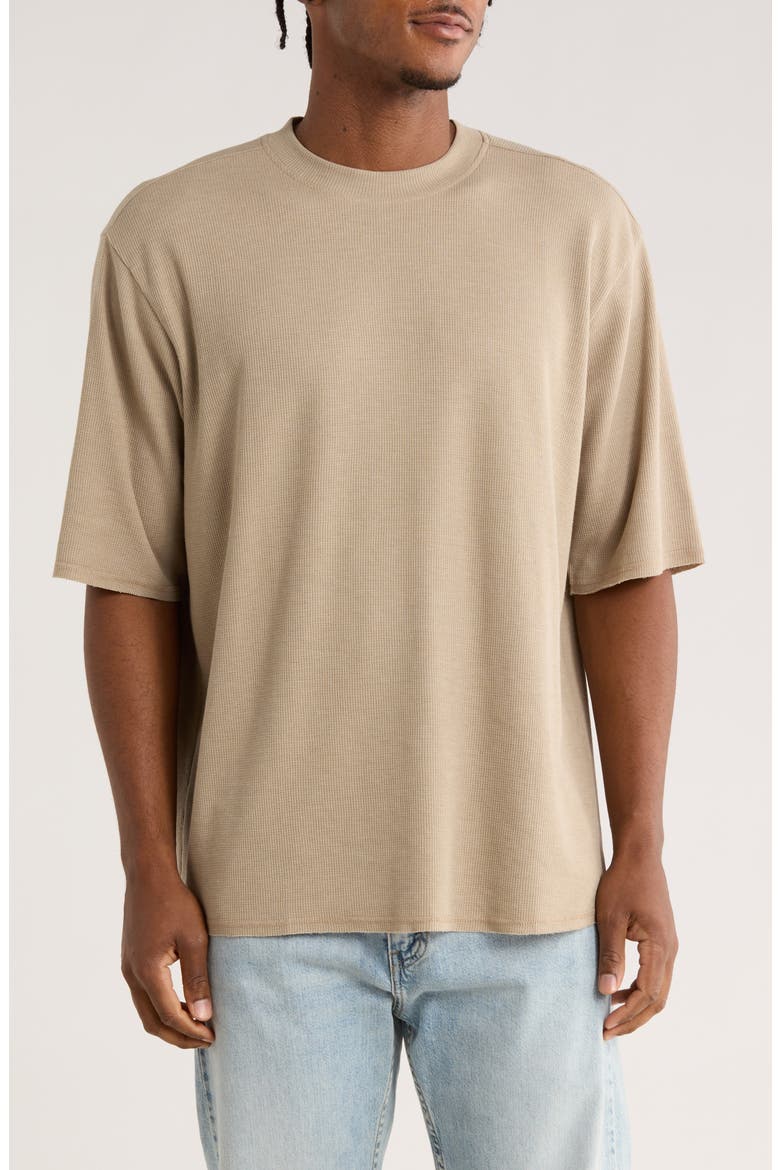 Oversize Thermal T-Shirt, Main, color, TAN TEAK
