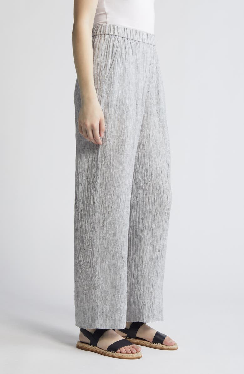 Eileen Fisher Organic Linen Wide Leg Pants, Alternate, color, 