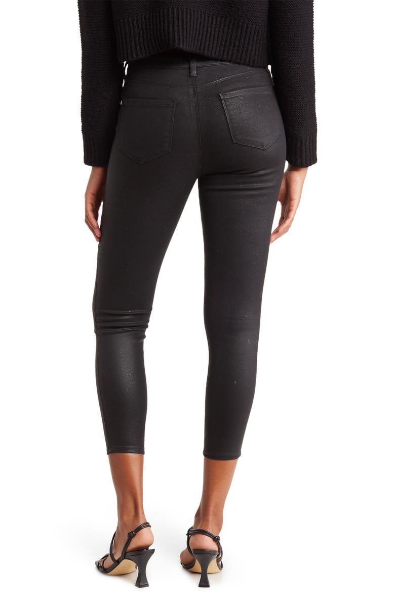 L'AGENCE Margot Coated Crop High Waist Skinny Jeans, Alternate, color,