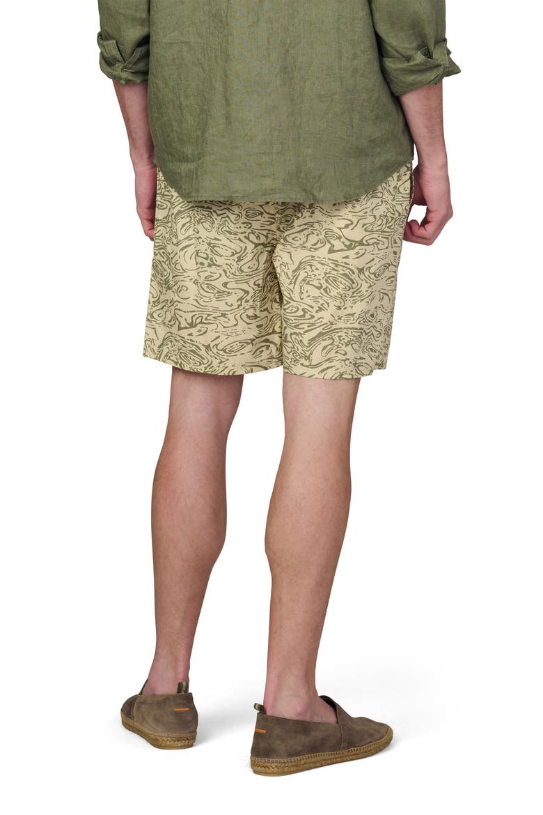 Loose Fit Print Shorts, Alternate, color, TROPICAL GREEN