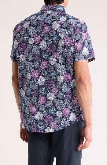 Floral Short Sleeve Button-Up Shirt