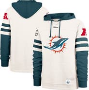 '47 Men's '47  Cream Miami Dolphins Split Zone Cornerback Duo Lacer Hoodie