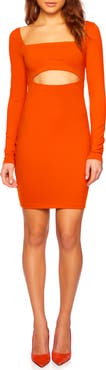 Susana Monaco Back Cutout Long Sleeve Minidress