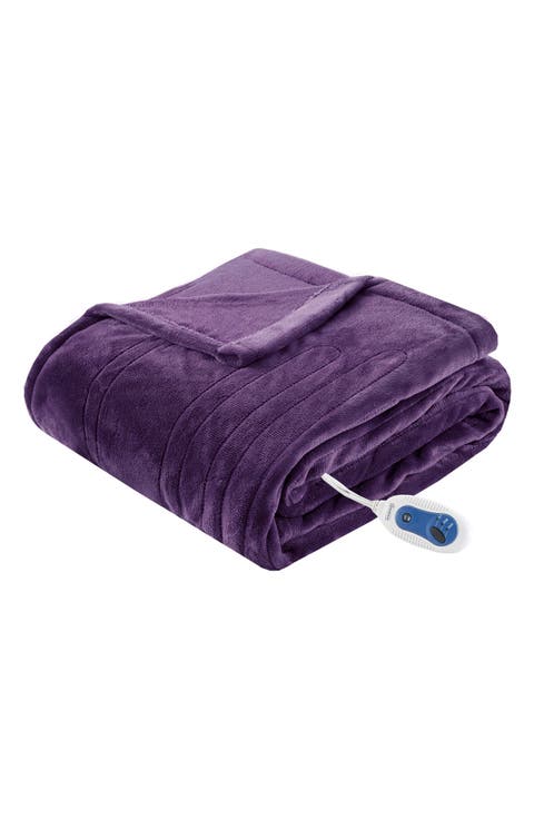 Plush Heated Throw Blanket - 70" x 60"