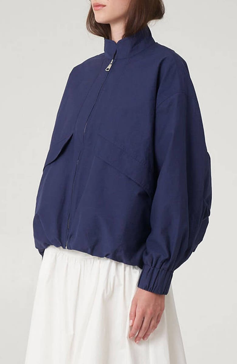 Find Me Now Sable Water Repellent Cotton Blend Jacket, Alternate, color, Navy