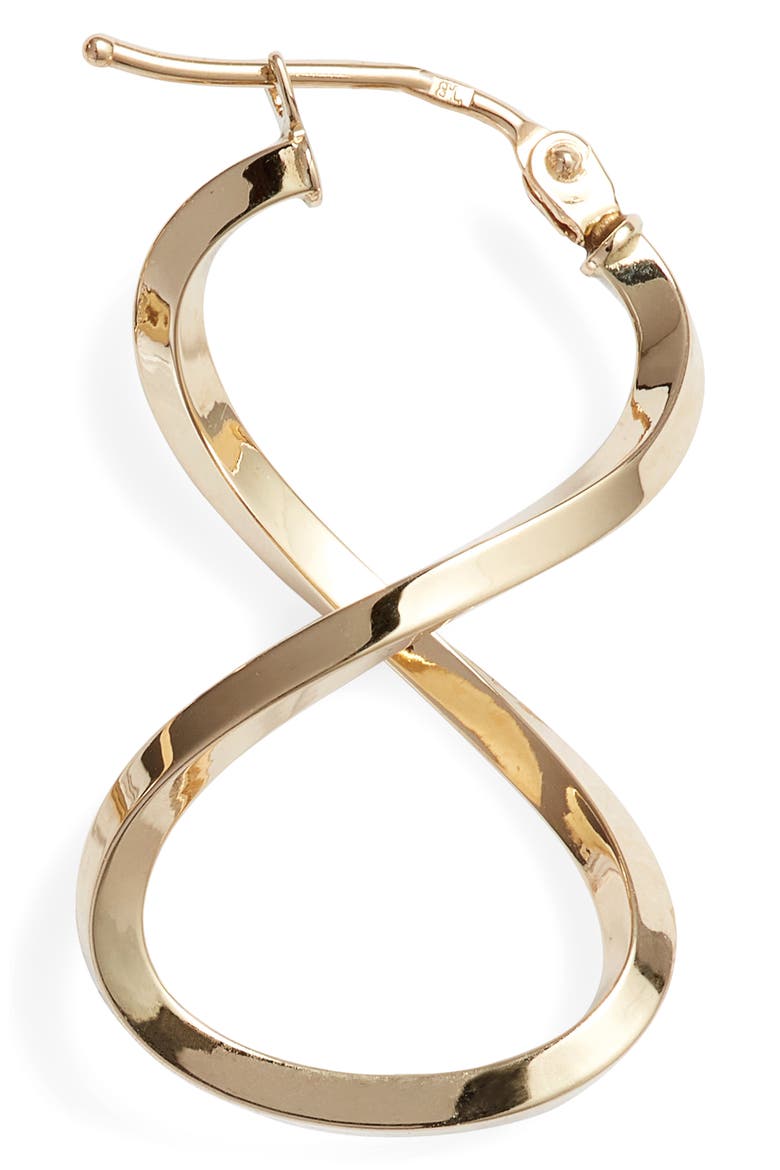 Open Twist Hoop Earrings, Alternate, color, YELLOW GOLD
