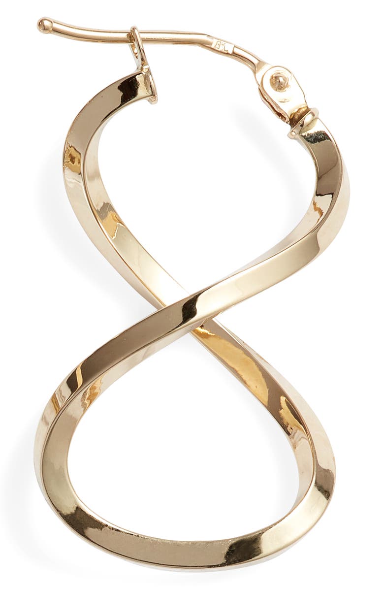 Bony Levy Open Twist Hoop Earrings, Alternate, color, Yellow Gold