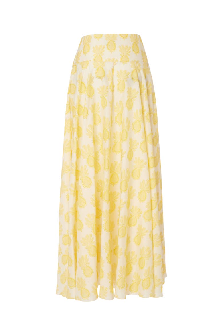 Ariel Skirt Pineapple Sunflower White, Alternate, color, Pineapple Sunflower White