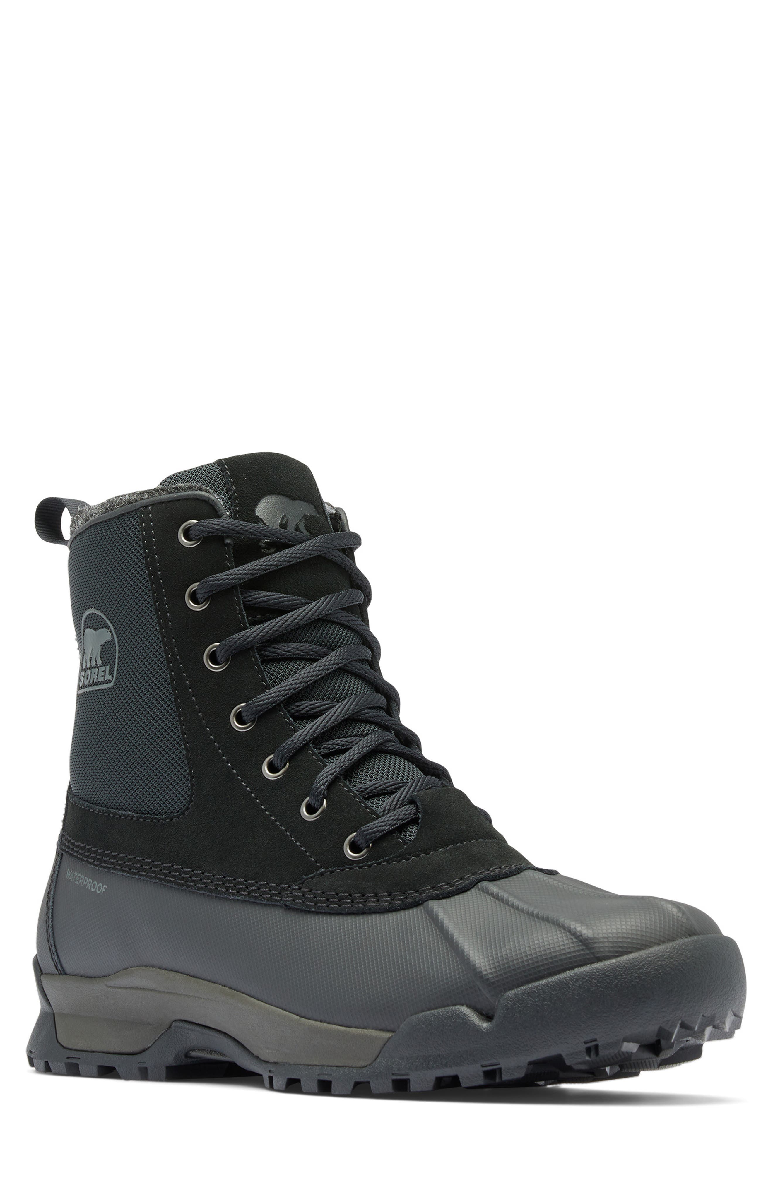 SOREL Buxton Lite Waterproof Boot, Main, color, Black/ Black