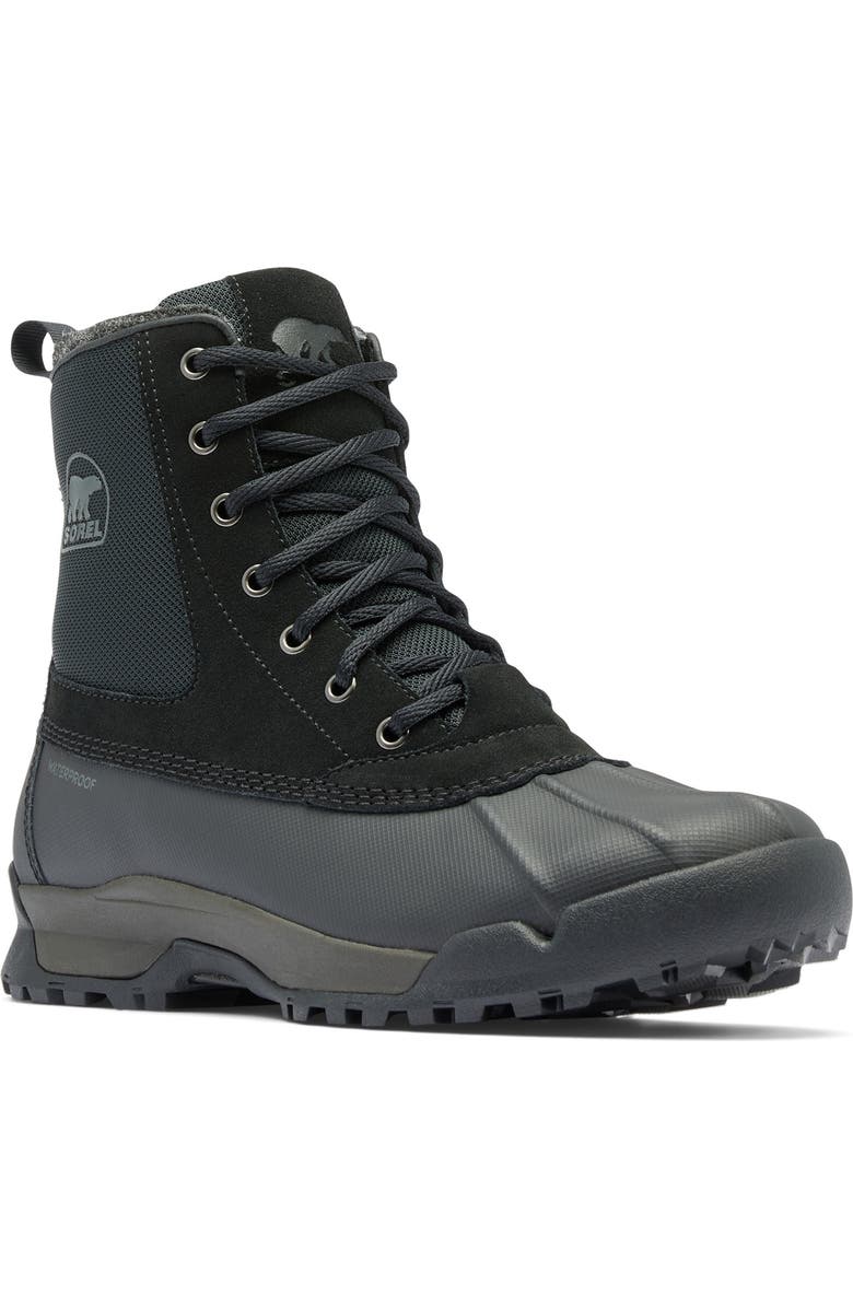 SOREL Buxton Lite Waterproof Boot, Main, color, Black/ Black