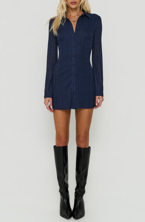 When You Sleep Long Sleeve Mini Dress
