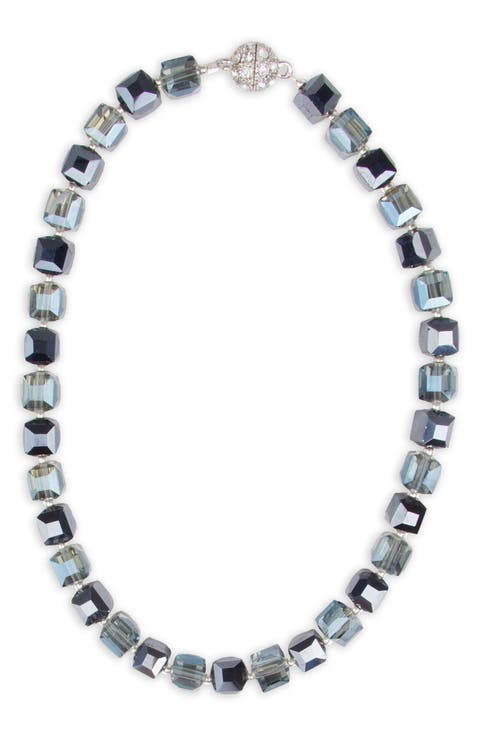 Glass Cube Beaded Necklace