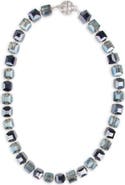 SAACHI Glass Cube Beaded Necklace