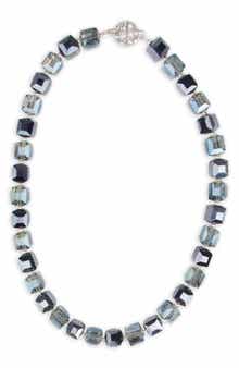 Glass Cube Beaded Necklace